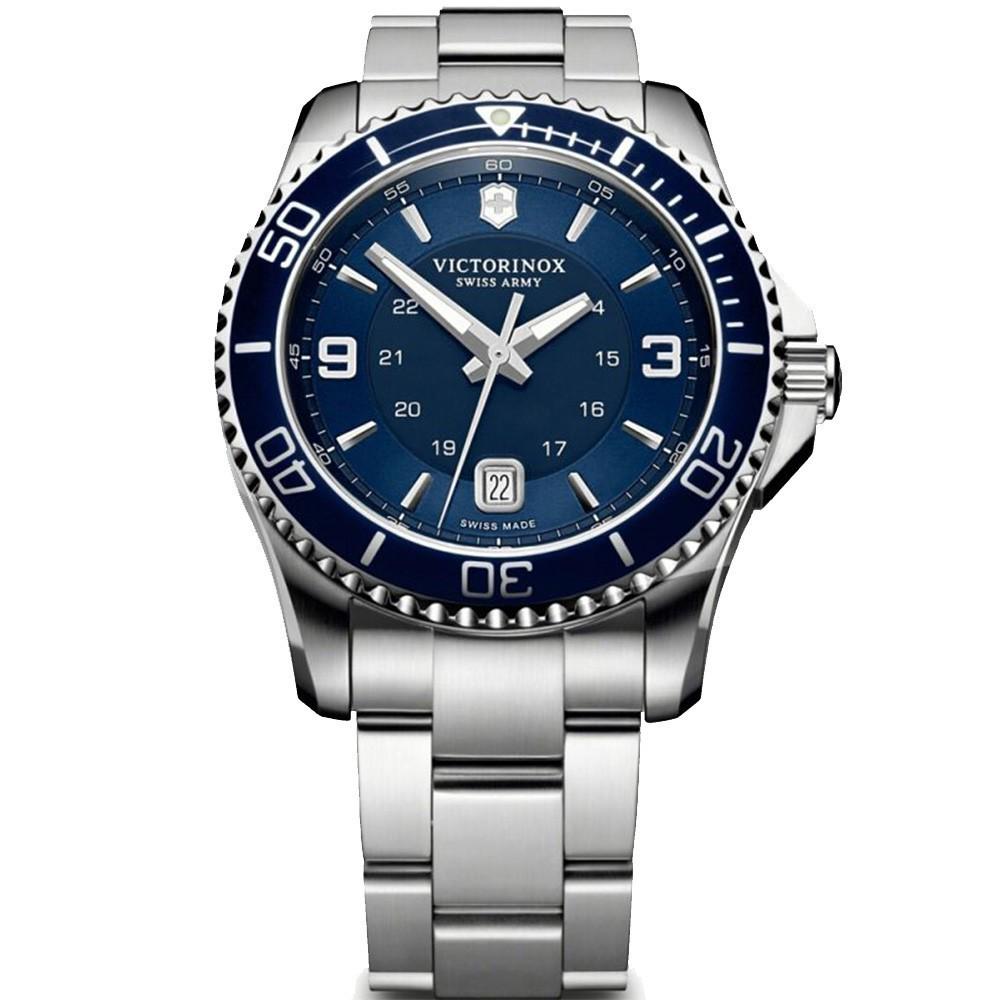 Наручний годинник чоловічий Victorinox Swiss Army Maverick кварцевий Silver (V241602)