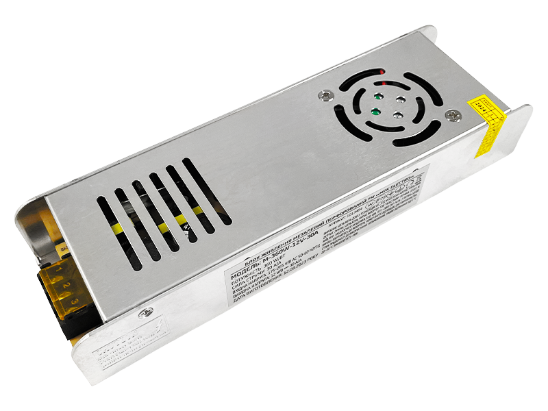 Блок питания MTK 360W 30A 12V IP20 серия М (M-360W-12V-30A)