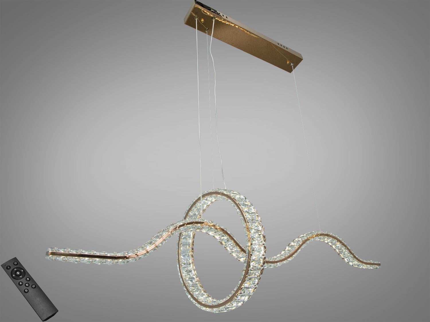 Подвес светодиодный хрустальный 55 Вт с золотым пультом (D8921/1200G) Подвес светодиодный хрустальный 55 Вт с золотым пультом (D8921/1200G)