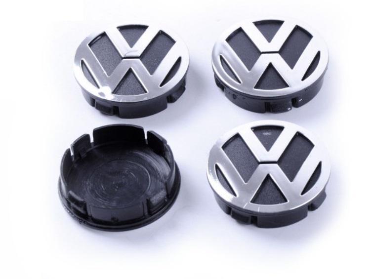 Комплект колпачков для литых дисков Vitol VW 60x55 ABS пластик 4 шт. Черный