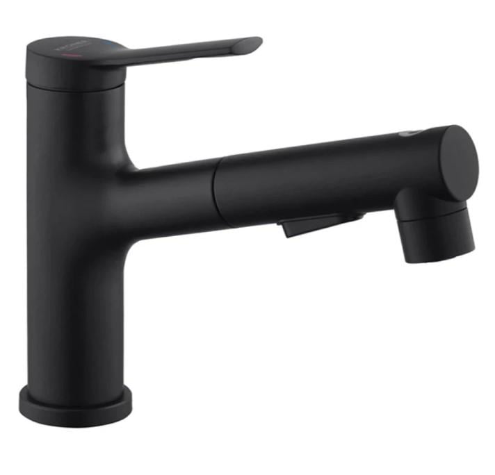 Смеситель для раковины Kroner KRP Edelstahl Klassisch с выдвижным изливом SCH030-T (60067)