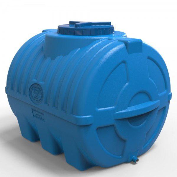 Емкость для воды трехслойная EUROPLAST горизонтальная Синий 300 л (16111)