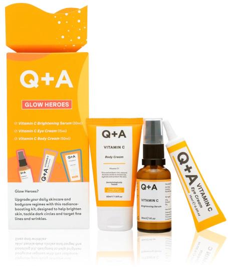 Подарочный набор для сияния кожи Q+A Glow Heroes Gift Set 30 мл/15 мл/50 мл