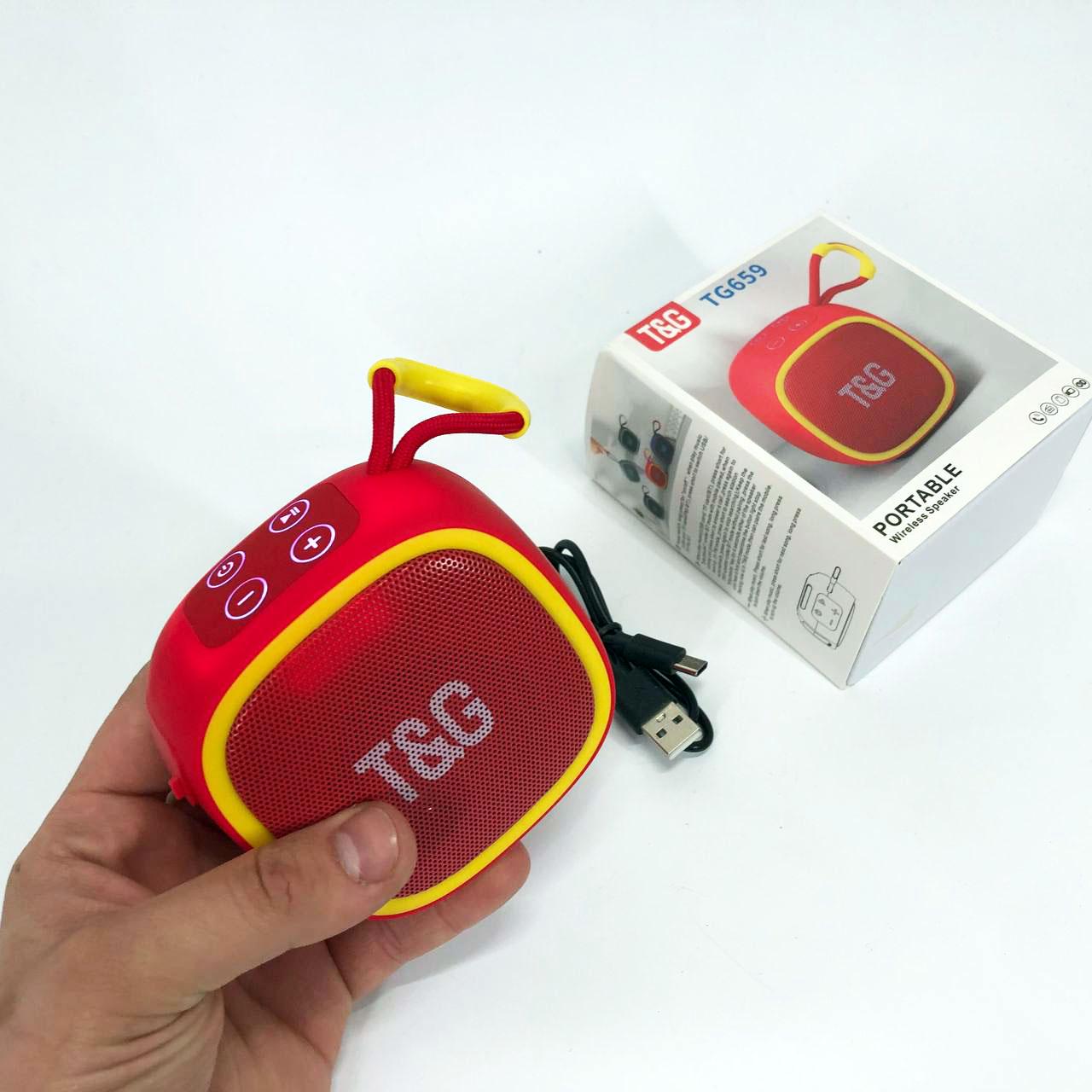 Колонка портативна TG659 з ремінцем Червоний - фото 9 Колонка портативна TG659 з ремінцем Червоний - фото 9