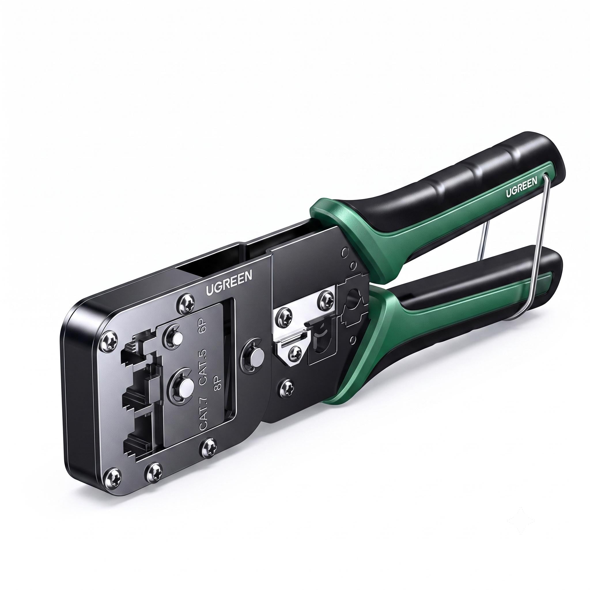 Кримпер UGREEN NW200 3 порта 2х8P/1х6P для коннекторов Cat5/Cat5e/Cat6/Cat6a/Cat7/Cat8 Черный (15115)