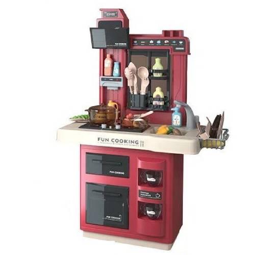 Кухня 858 В на батарейках подсветка/звук/пара/насосная закачка воды + продукты (109800)