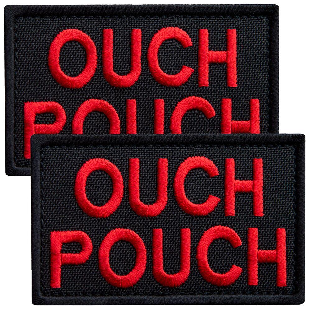 Набор шевронов на липучке Ouch Pouch 5x8 см 2 шт. Красный (25838)