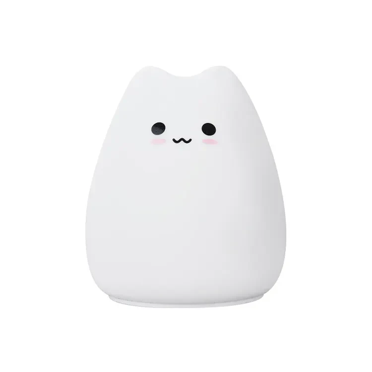 Светильник светодиодный Led Котик Little Cat Silicone силиконовый Белый (Sil Kot)