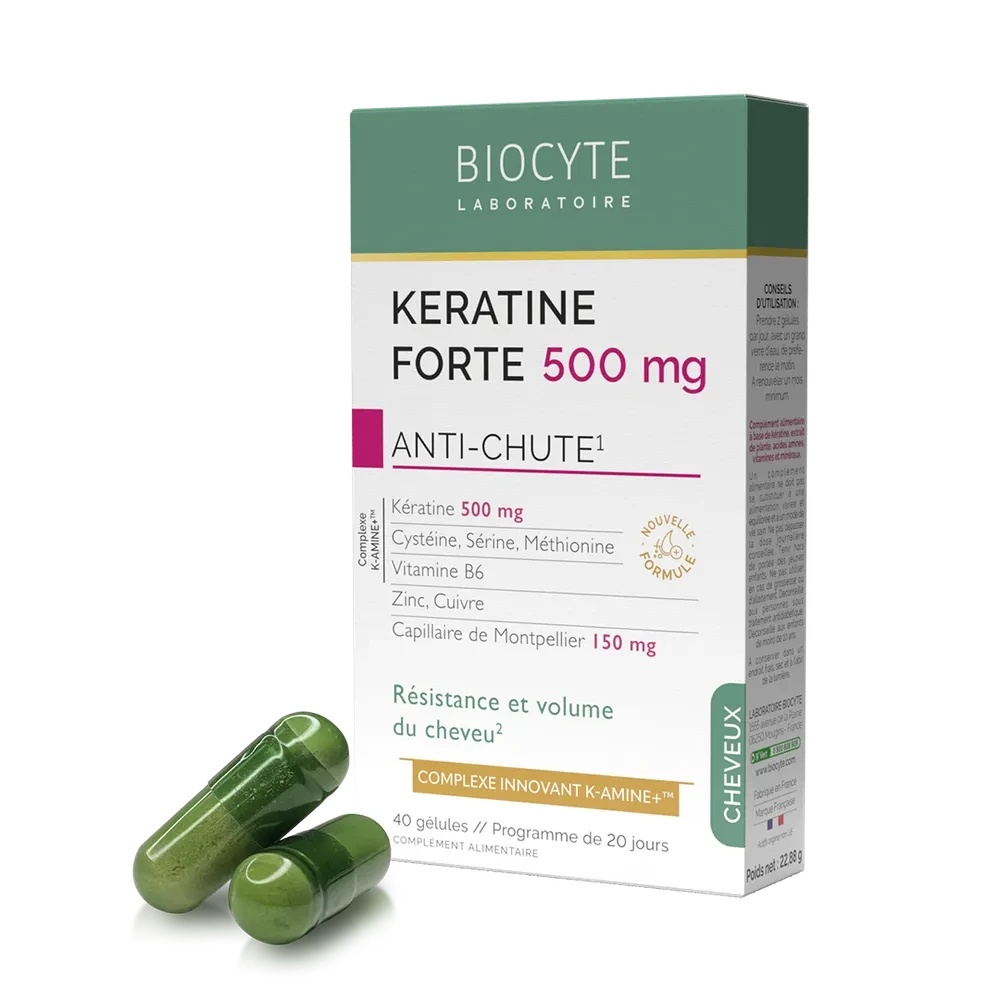 Биологическая добавка против выпадения и роста волос Biocyte Keratine Forte 500 мг (2612384032)