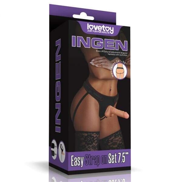 Страпон-трусики LoveToy Easy Strapon Set с фаллоимитатором 7,5'' ( 38131626)