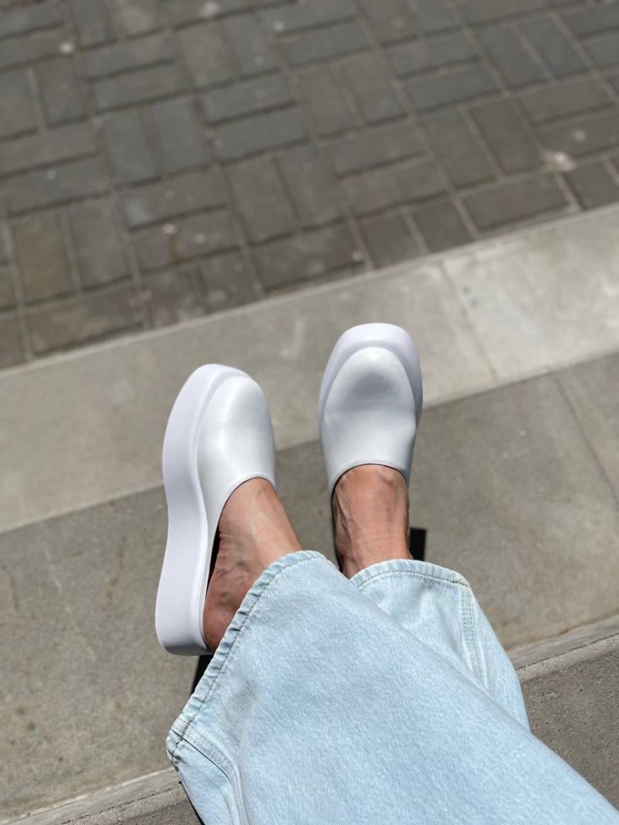 Бабуши женские кожаные р. 41 Белый (9975-1/41)