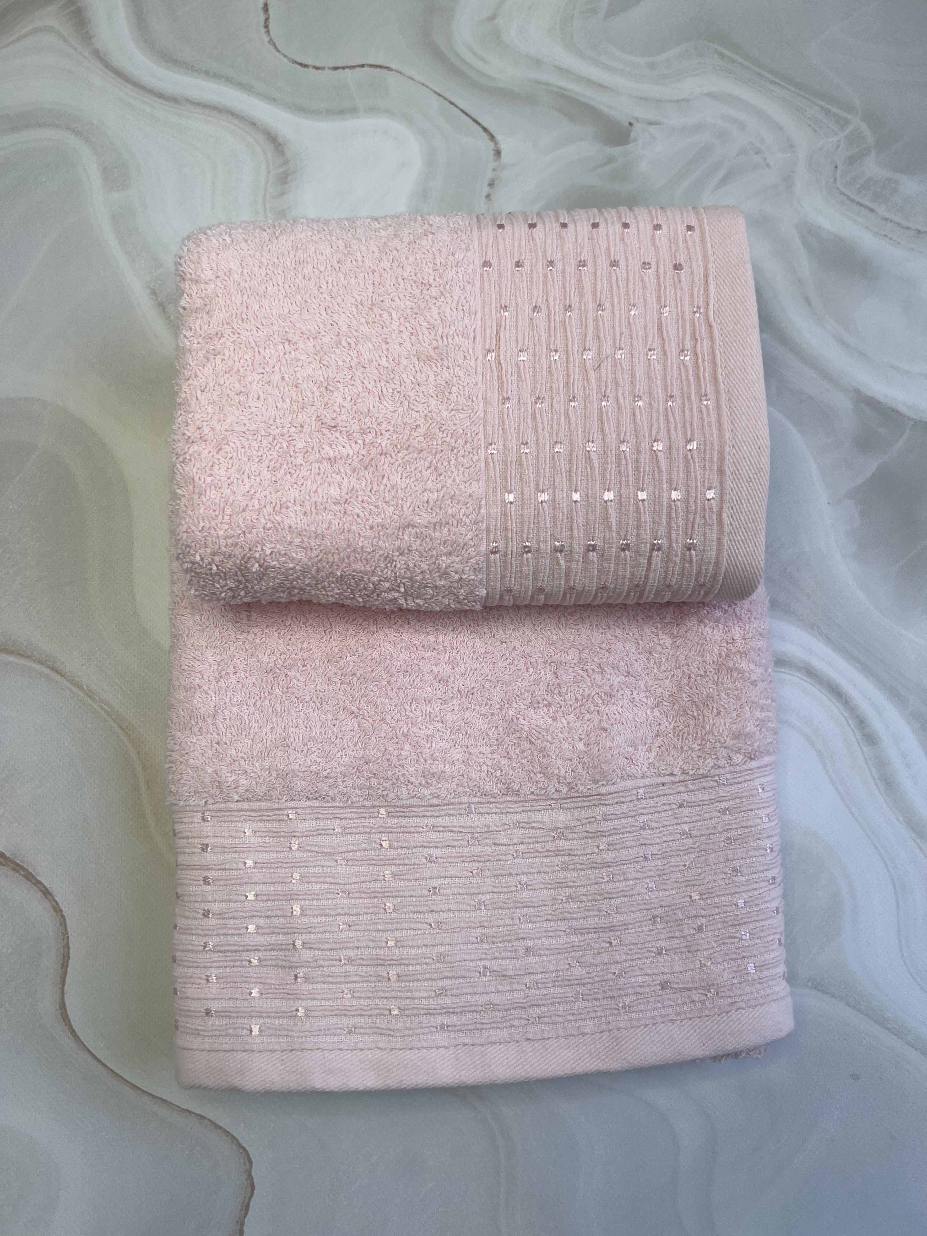 Набір рушників банне та для обличчя 70х40 см/50х90 см 2 шт. Світлий рожевий (mame2v1nokta-pembe) - фото 1 Набір рушників банне та для обличчя 70х40 см/50х90 см 2 шт. Світлий рожевий (mame2v1nokta-pembe) - фото 1