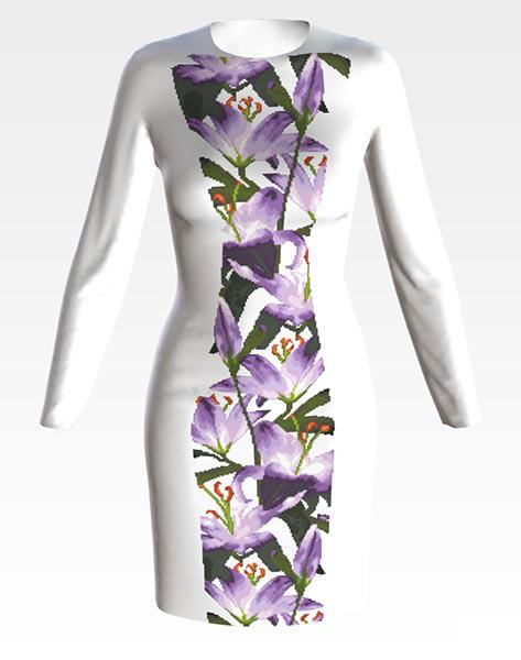 Заготовка для жіночого плаття Місячні лілії для вишивки бісером і нитками домоткане полотно Лляний білий (ПЛ175дМ) Заготовка для жіночого плаття Місячні лілії для вишивки бісером і нитками домоткане полотно Лляний білий (ПЛ175дМ)