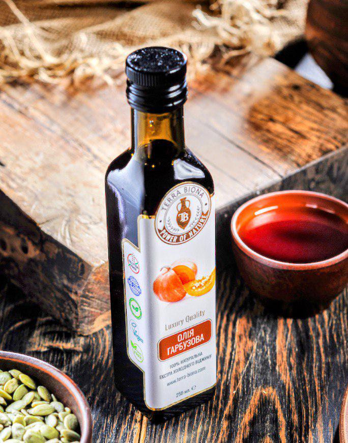 Масло тыквенное Terra Biona холодного отжима 250 мл (17747576)