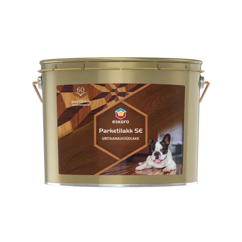 Лак алкид-уретановый для паркета Eskaro PARKETILAKK SE 60 под тонировку 2,5 л Прозрачный (2171346198)