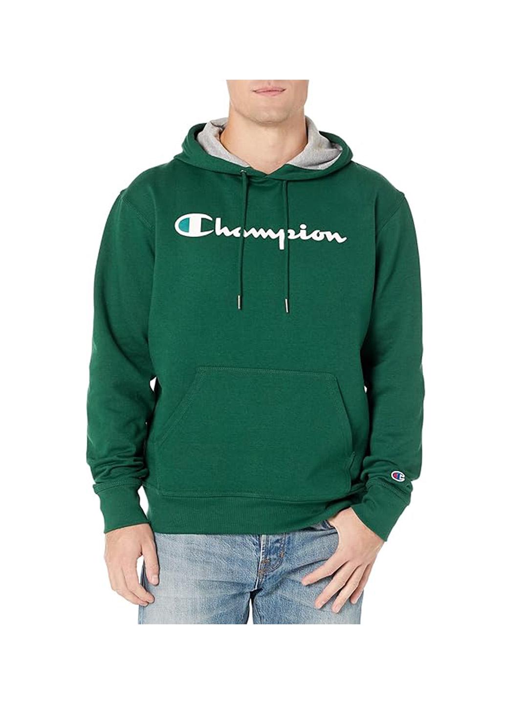 Толстовка мужская Champion Powerblend Fleece Pullover Hoodie 3 S Green (HBGF89H-3-S) - фото 1