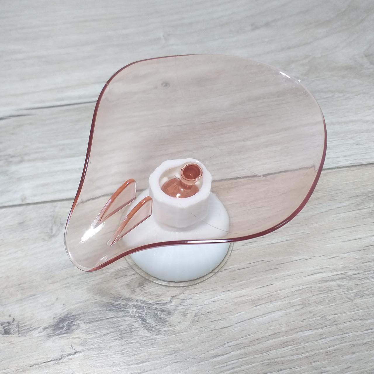 Держатель для губки на раковине на присоске со сливом Белый с розовым (KG-11882) - фото 9