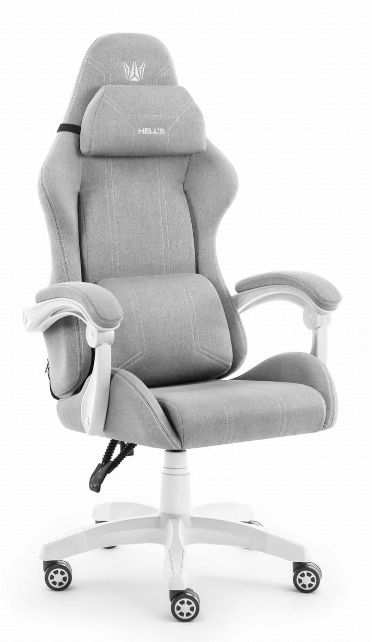 Компьютерное кресло Hell’s HC-1014 ткань Grey-White (5907196010361) - фото 1 Компьютерное кресло Hell’s HC-1014 ткань Grey-White (5907196010361) - фото 1