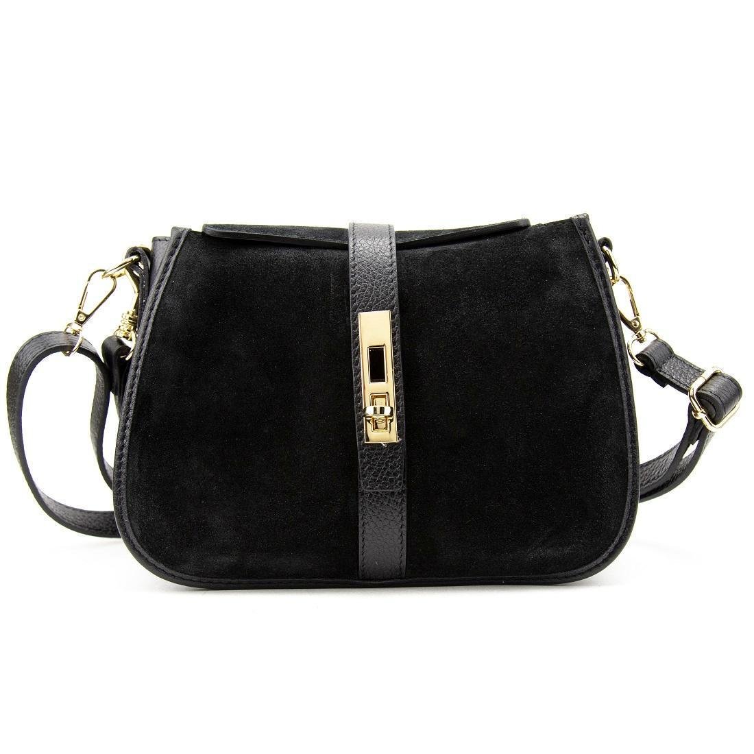 Жіноча сумка замшева Firenze Italy F-IT-9895A Чорний (2776862238) - фото 3 Жіноча сумка замшева Firenze Italy F-IT-9895A Чорний (2776862238) - фото 3