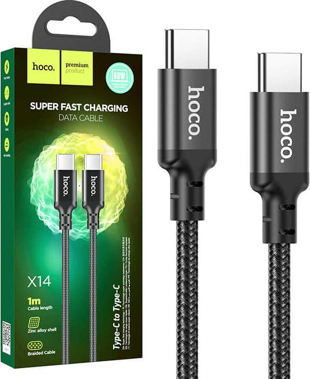Кабель інтерфейсний Hoco X14 Type-C 1 м Black (37261) Кабель інтерфейсний Hoco X14 Type-C 1 м Black (37261)