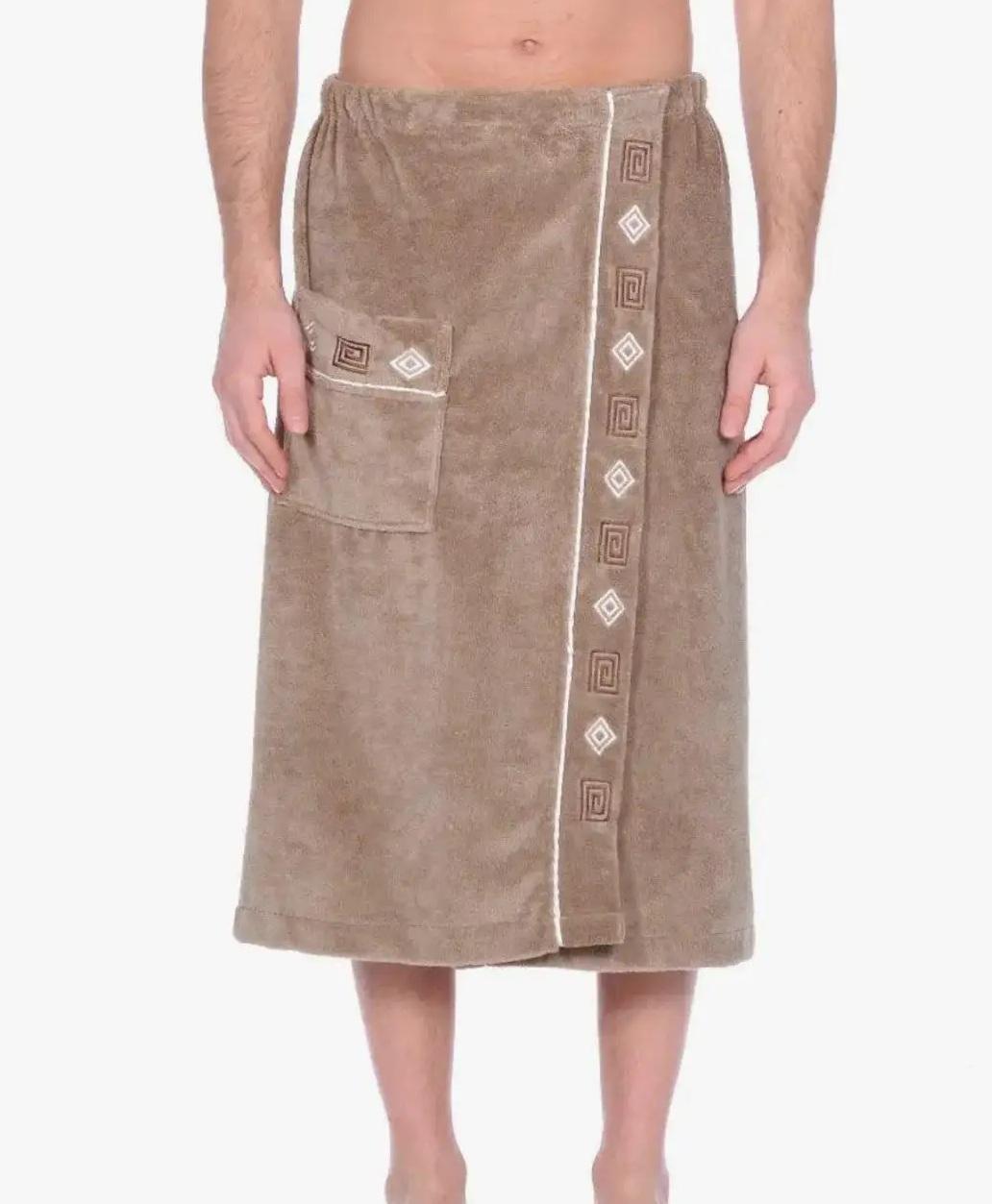 Комплект для сауны мужской 85х150 см. Капучино (Д-novo-m-sauna-0026)