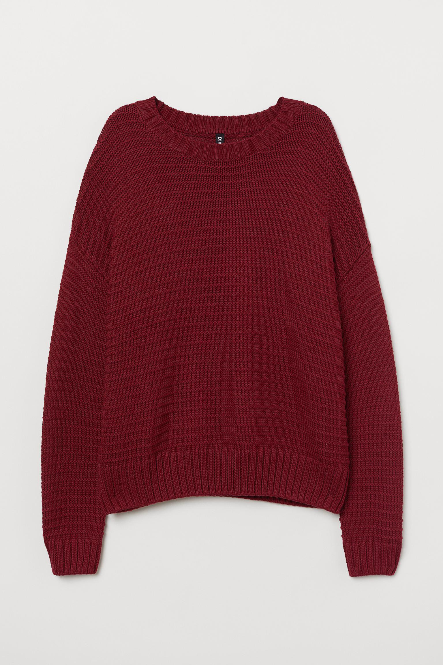 Джемпер H&M M Бордовый (5169030)