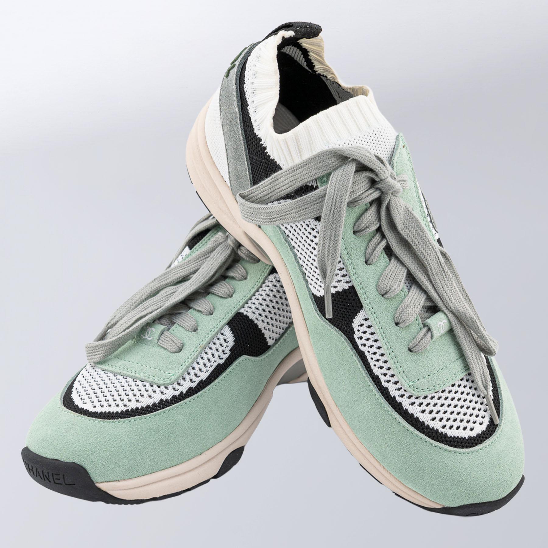 Кросівки жіночі повсякденні Chanel р. 38 Зелений (2797308130)