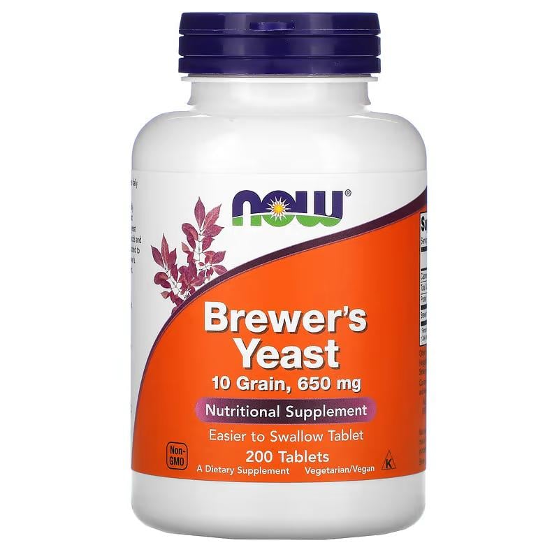 Диетическая добавка Now Foods Brewer's Yeast Пивные дрожжи 200 таб. (CO003449)