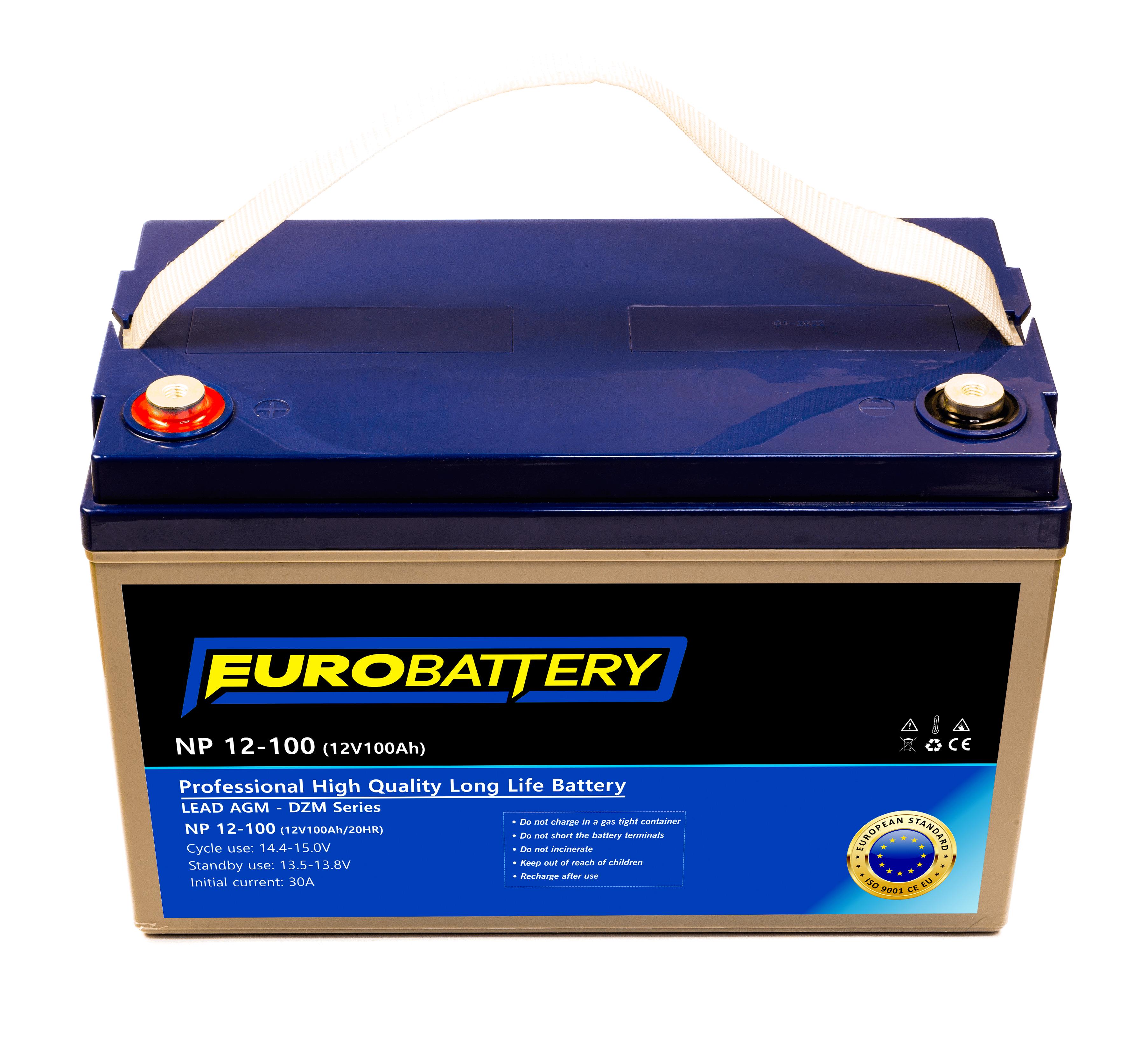 Аккумулятор для ИБП EuroBattery GEL 12-100 DZM AGM 12в 100 Ач (11646009) - фото 2