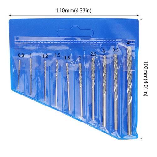 Набір алмазних свердел по металу склу 0,8-4 мм 10 шт. (928095) - фото 3