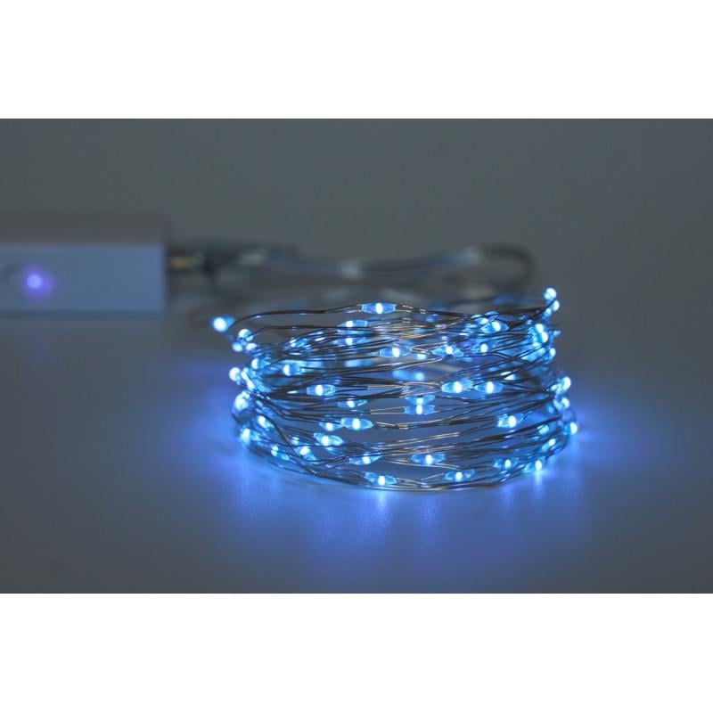 Гирлянда нить с павер банком 5 м 100LED холодный белый IP20 (720575)