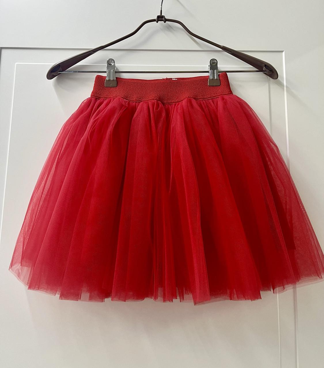 Юбка Пачка в школу для девочки 110-116 см Красный - фото 1 Юбка Пачка в школу для девочки 110-116 см Красный - фото 1