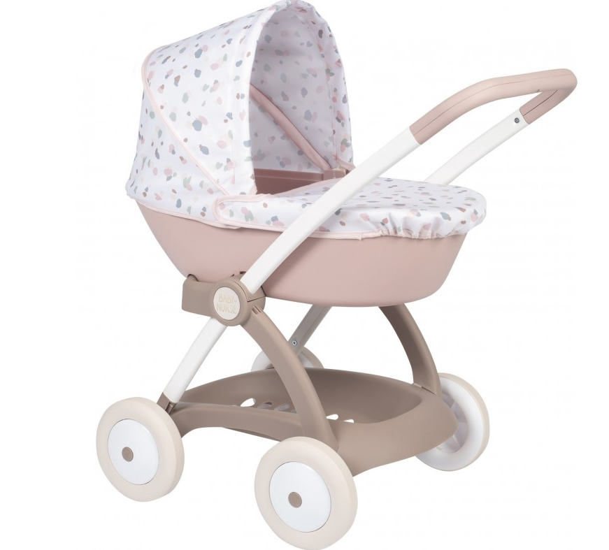 Коляска Smoby Baby Nurse Модерн Люлька з кошиком Рожевий (254118)