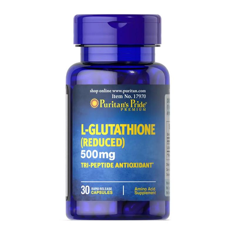 Глутатіон Puritan's Pride L-Glutathione Reduced 500 мг 30 капс. (18911-01)