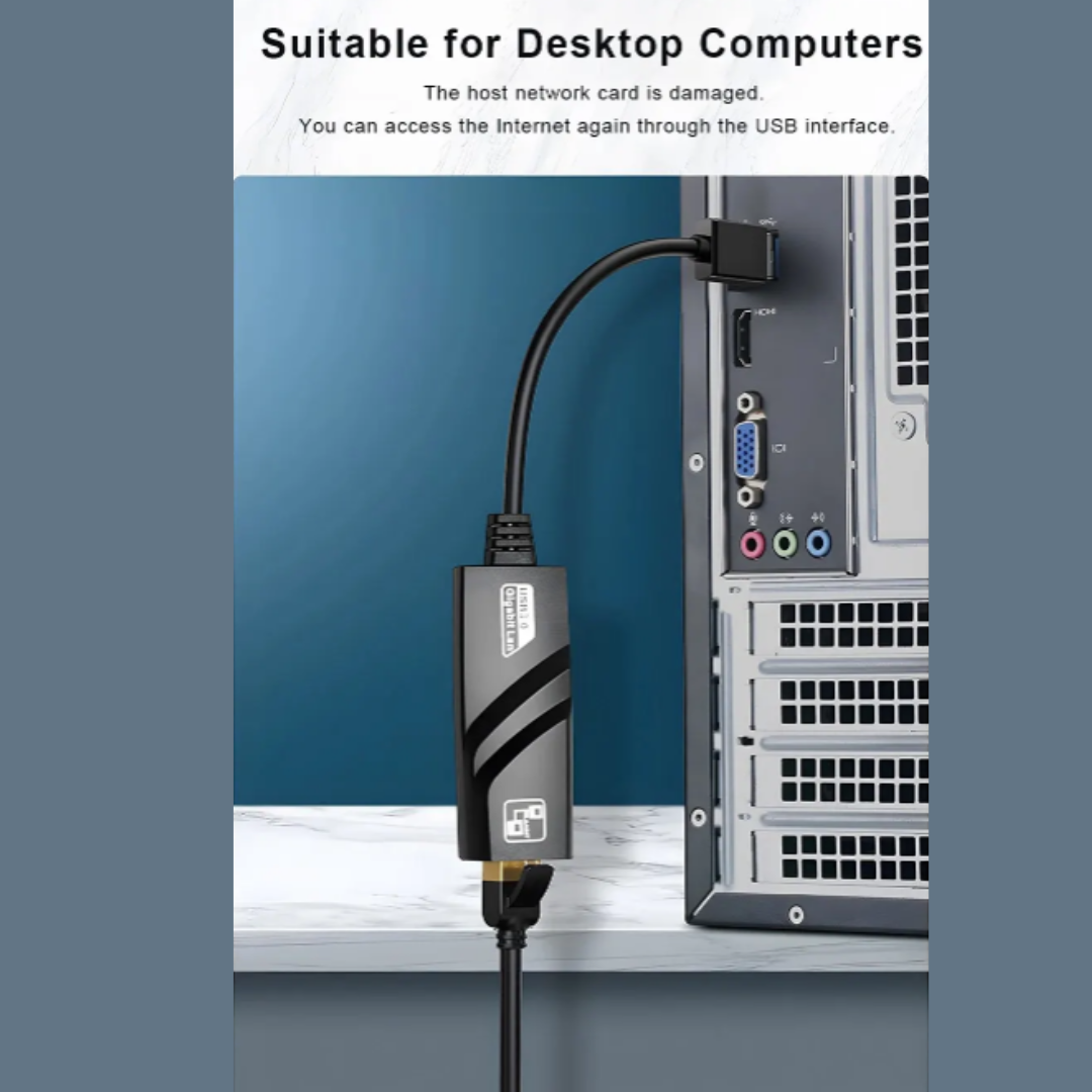 Мережевий адаптер DBIT RTL8153 USB Type-A Gigabit Ethernet - фото 4