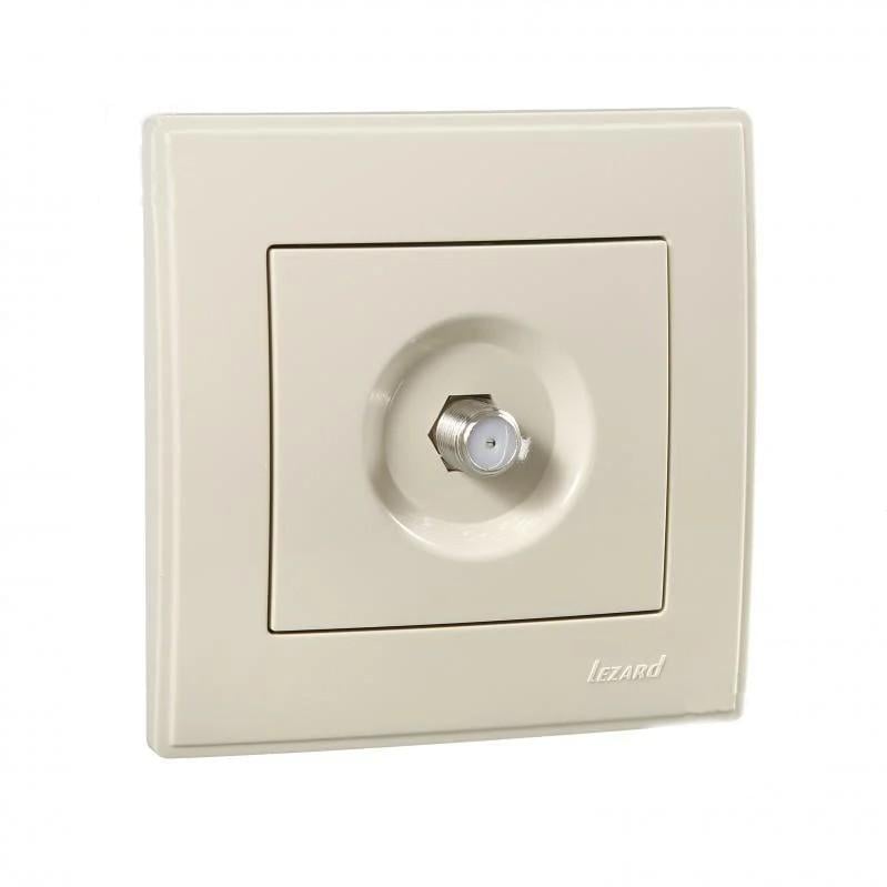 Розетка Lesya спутниковая разъем F Кремовый (705-0303-164)