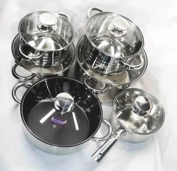 Набор из нержавеющей стали кастрюль с крышками - фото 4 Набор из нержавеющей стали кастрюль с крышками - фото 4