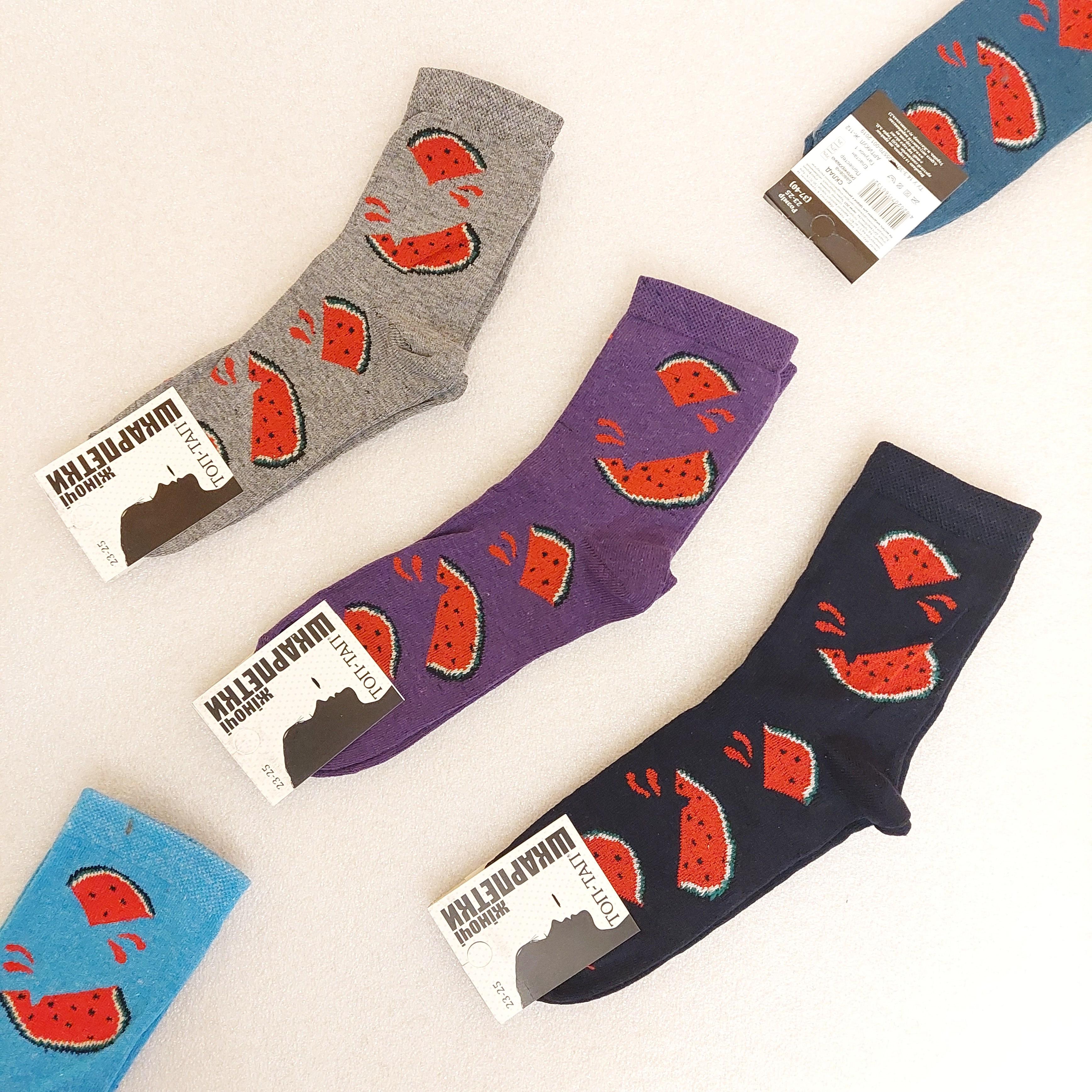 Набір шкарпетки жіночі демісезонні Житомир Watermelon 12 пар р. 38 Різнокольорові (0514) - фото 2 Набір шкарпетки жіночі демісезонні Житомир Watermelon 12 пар р. 38 Різнокольорові (0514) - фото 2