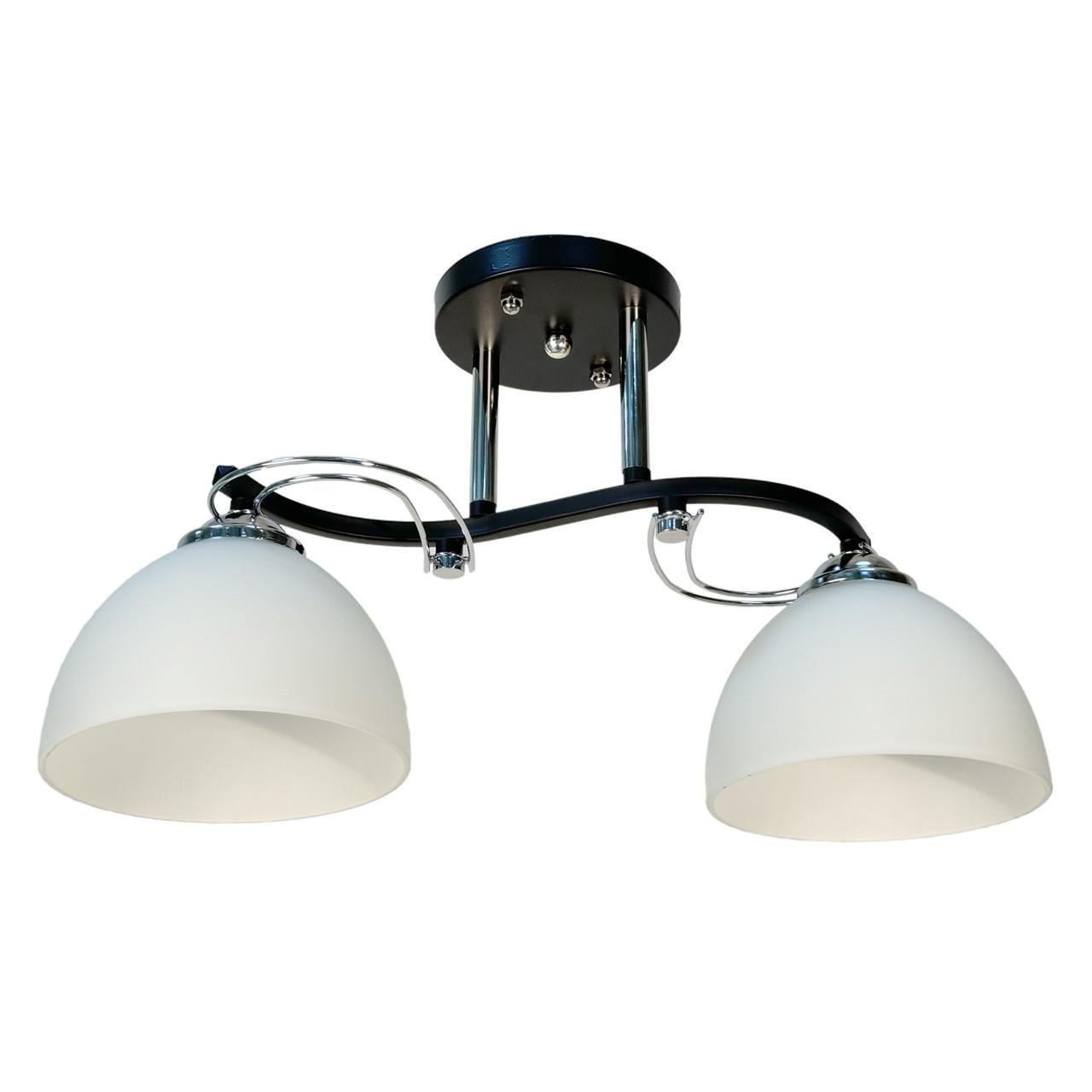 Люстра потолочная Numina на 2 плафона Черный/Хром (JR-6004/2BLK+CR) Люстра потолочная Numina на 2 плафона Черный/Хром (JR-6004/2BLK+CR)