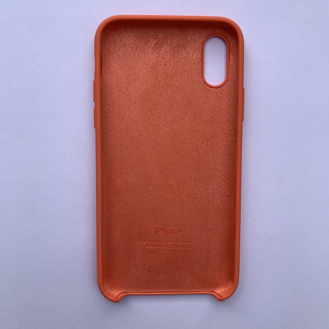 Чехол Silicone Case для Apple iPhone X, XS Apricot Orange - фото 2