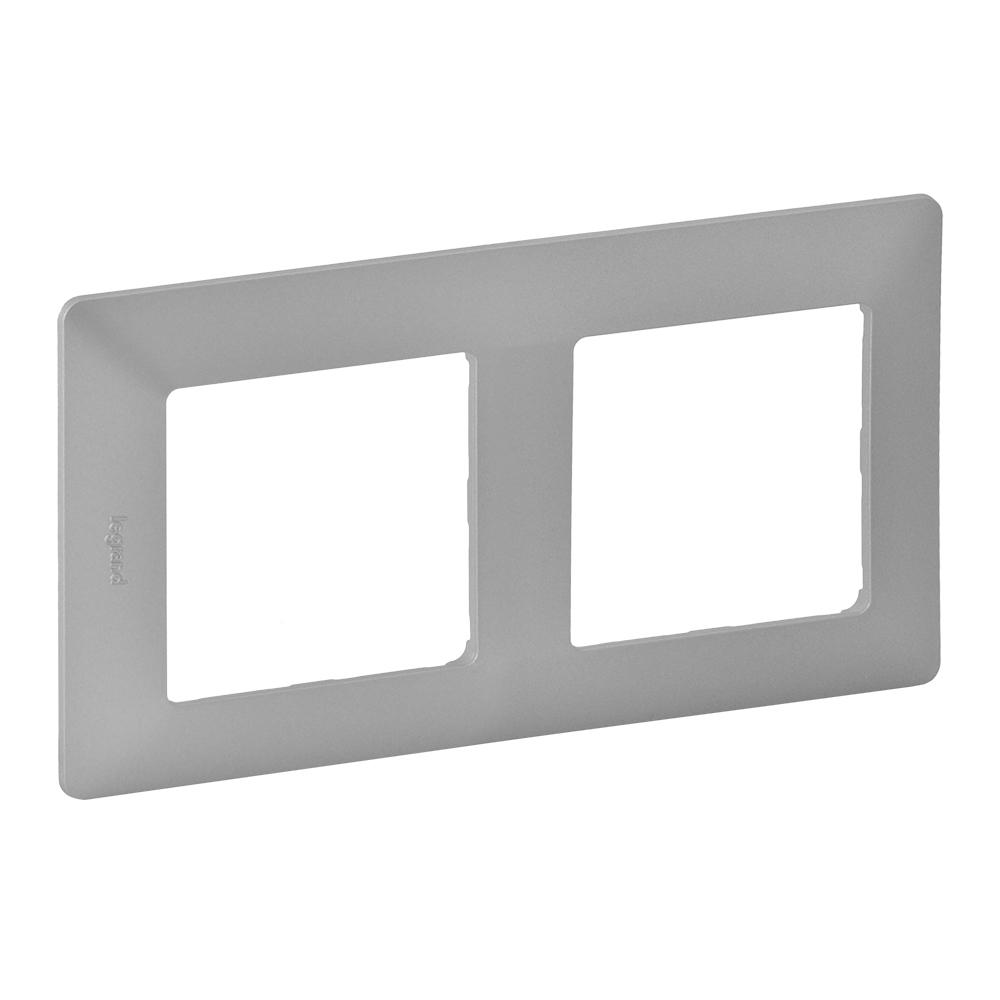 Рамка Legrand Valena Life 2-постовая Алюминий (754132)