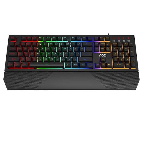 Клавіатура ігрова AOC GK200 мембранно-механічна gaming RGB райдужна підсвітка USB (557786) - фото 2