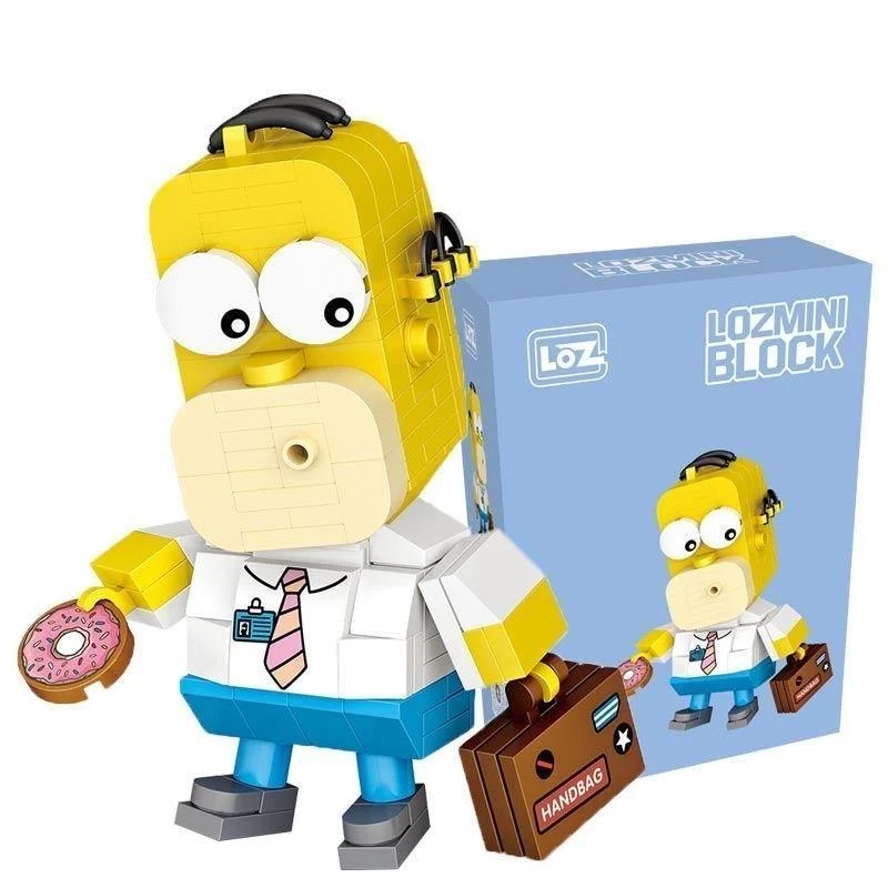 Конструктор LOZ Mini Block Гомер Симпсон с пончиком 163 дет. (2927369356)
