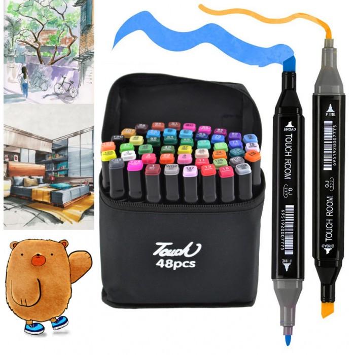 Набір двосторонніх маркерів для скетчингу Touch Qiuci 48 шт. (1526594272) - фото 9 Набір двосторонніх маркерів для скетчингу Touch Qiuci 48 шт. (1526594272) - фото 9