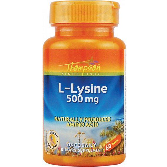 Лізін Thompson L-Lysine 500 мг 60 Tabs (THO-19750)