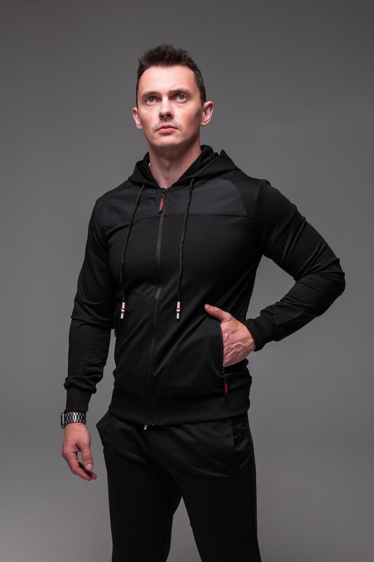 Спортивний костюм чоловічий Elbow трикотажний 3XL Чорний (2375/4) - фото 4