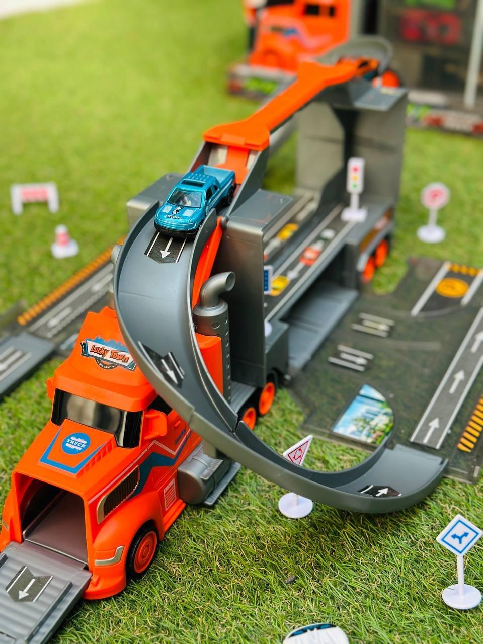 Автотрек-паркінг для машинок іграшковий Автовоз-трейлер із треком (2688229856) - фото 2 Автотрек-паркінг для машинок іграшковий Автовоз-трейлер із треком (2688229856) - фото 2