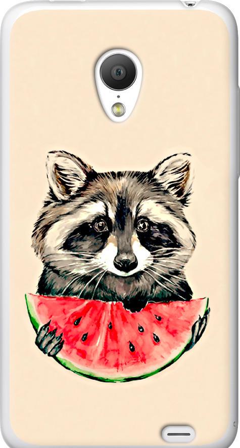 Чехол на Meizu MX3 Енотик с арбузом (4605u-310-42517)