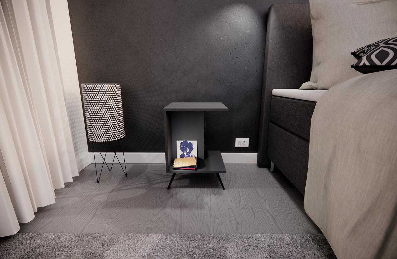 Тумба приліжкова MEBEX VS MINI Сірий темний (VSMINIDG)