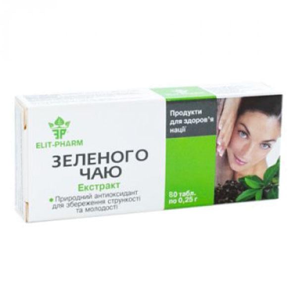 Зелений чай Elit-Pharm екстракт 80 табл. (000025329)